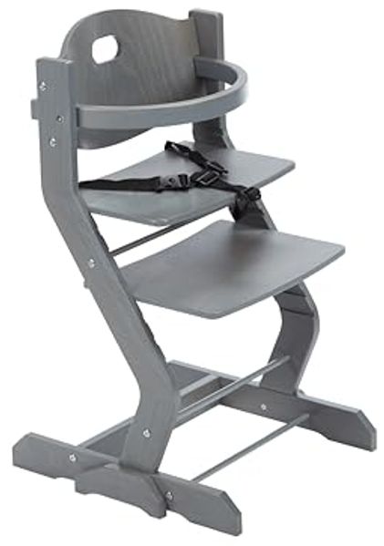 tiSsi® Kinderhochstuhlset mit Grundgestell und Bügel Buche Grau