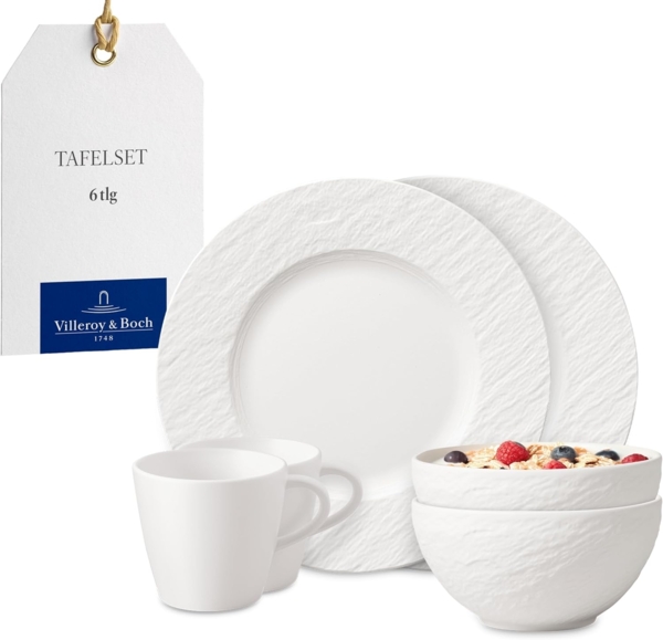 Villeroy & Boch Manufacture Rock Frühstücks-Set 6-teilig weiß