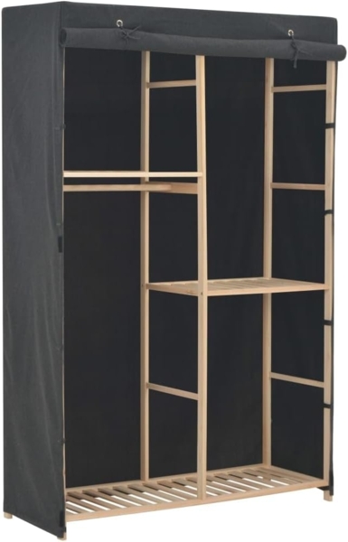 vidaXL 3-stufiger Kleiderschrank Grau 110 x 40 x 170 cm Stoff 248188