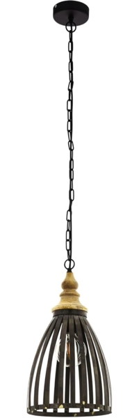 Eglo 49786 Pendelleuchte OLDCASTLE schwarz, braun silber, goldfarben Ø25,5cm H:110cm