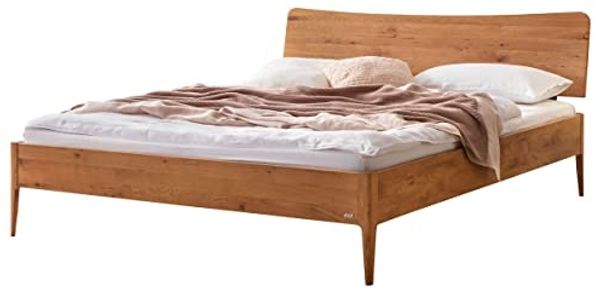 Hasena Lounge Spezia 180x200 Wildeiche natur, geölt - Fusshöhe 25 cm Massivholzbett