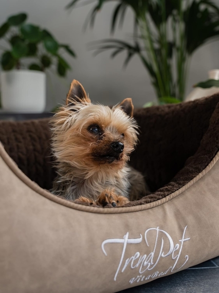 TrendPet Tierbett VitaBed Style Braun - Orthopädisches Hundebett, 100% Polyester, 5cm Matratze aus Memory Foam Bild 3