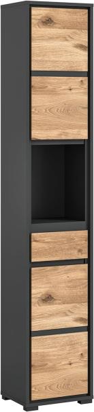 Hochschrank Jaru - Anthrazit / Nox Oak