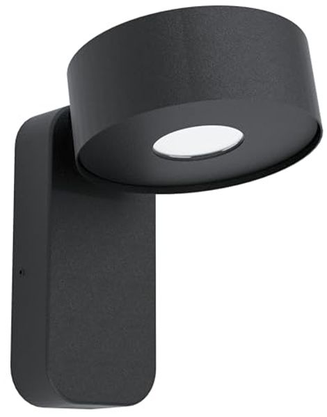 Eglo 98737 LED Outdoor Wandleuchte PALOSCO Downlight schwarz transparent L:11,5cm H:17cm T:15,5cm IP44
