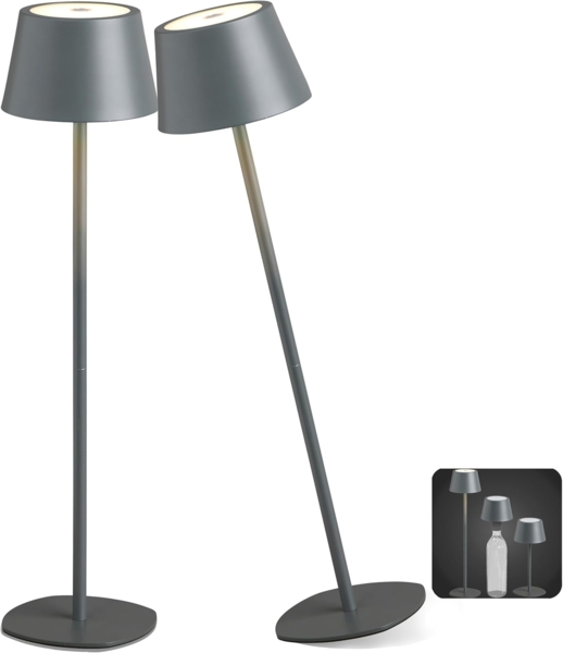 Northpoint LED Tischleuchte LED Akku Tischlampe Flaschenleuchte 3in1 45cm warmweiß