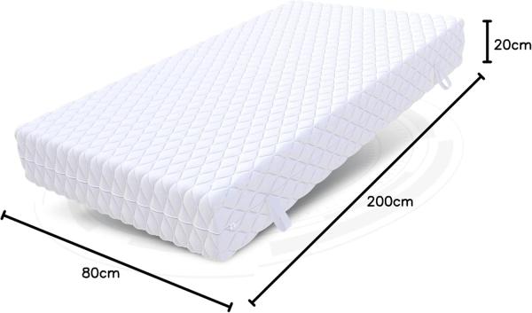 Matratze 80x200 cm Taschenfederkern 7 Zonen H3 H4 KEPLER Höhe 20 cm Jersey Bezug Bild 2
