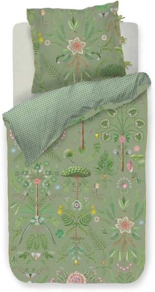 Pip Studio Bettwäsche Bamboleo Green Perkal 135 x 200 + 80 x 80 cm