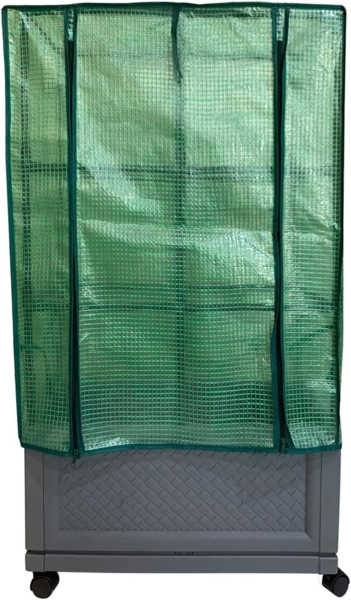 HTI-Living Nessa 60x30 cm Pflanzkübel mit Rankgitter und Folienabdeckung