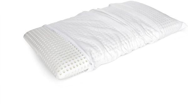 Talamo Italia Kissen für das Bett, 100% Made in Italy, Abnehmbares "Seifen"-Kissen aus perforiertem Memory-Schaum, hypoallergen und atmungsaktiv, 70x39x h10 cm