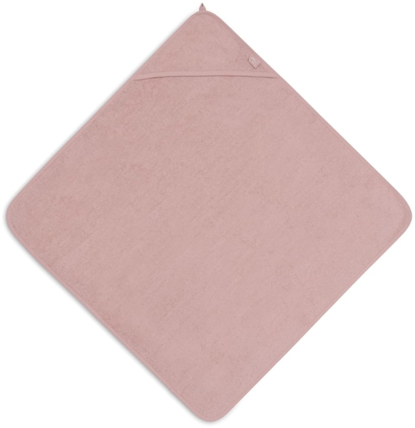 Jollein Kapuzenhandtuch Baby - Frottee, Wild Rose - 100% Baumwolle - 75x75cm - OEKO-TEX-Zertifziert - Babyhandtuch mit Kapuze für Mädchen und Jungen