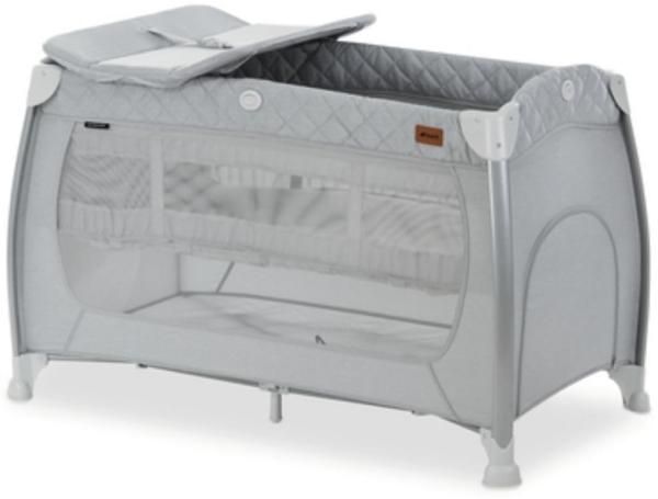 Hauck Select Premium Reisebett mit Aufsatz Play N Relax Center Quilted Grey