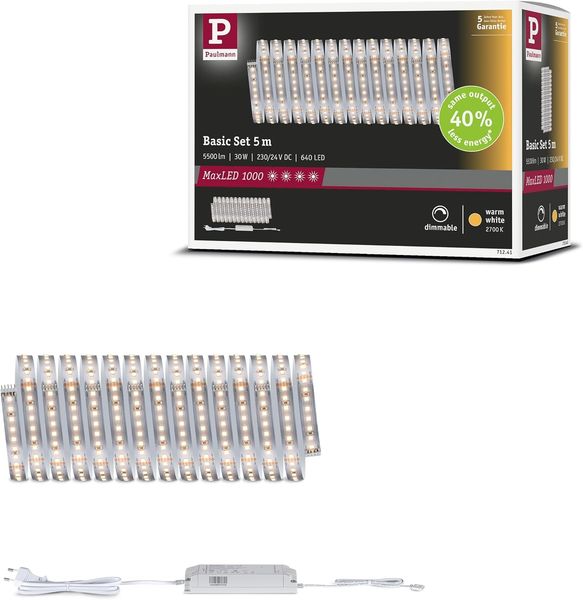 Paulmann 71241 MaxLED 1000 LED Stripe Basisset 5m 2700K