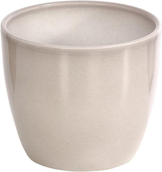 Dehner Übertopf Lina, Ø 22 - 36 cm, Höhe 19 - 29 cm, Keramik, Zeitlos, hochwertig auf jeder Fensterbank, für Pflanzen aller Art