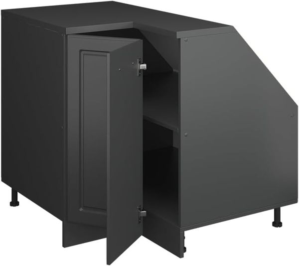 Dachschrägenschrank Eckschrank Rion Anthrazit Landhaus 75.6 x 81.6 cm mit 1 Tür, Schrankkorpus 60 cm Tiefe Vicco Bild 4
