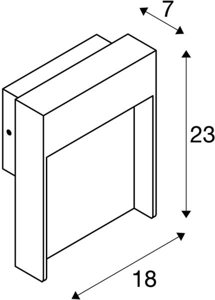 SLV Leuchte 1002953 FLATT Outdoor LED Wandaufbauleuchte 3000K IP65 anthrazit braun Bild 7