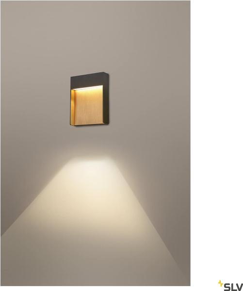 SLV Leuchte 1002953 FLATT Outdoor LED Wandaufbauleuchte 3000K IP65 anthrazit braun Bild 6