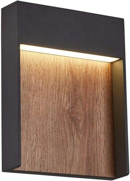 SLV Leuchte 1002953 FLATT Outdoor LED Wandaufbauleuchte 3000K IP65 anthrazit braun Bild 2