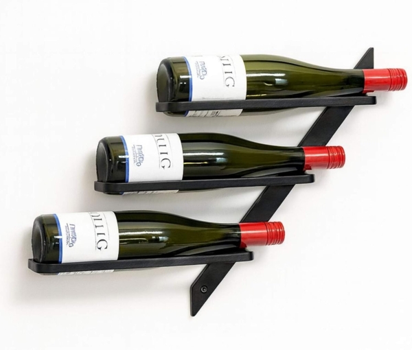 DanDiBo Weinregal Wand Metall Schwarz Modern 96692 Flaschenregal Schmal Wandmontage Wine Rack Weinflaschenhalter Weinhalter Flaschenhalter