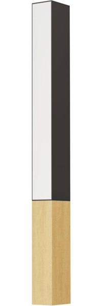 Eglo 900871 Wandleuchte TUDONS Alu, Stahl, Holz schwarz, braun LED 1X12W 3000K L:56cm B:6cm H:4. 5cm