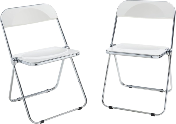 Klappstuhl Pornainen 2er Set Weiß [en. casa]