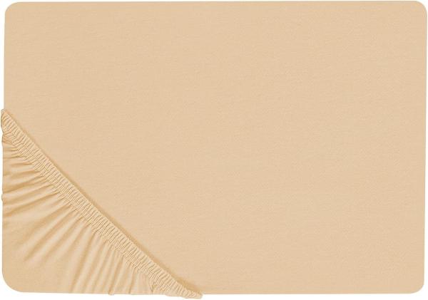 Spannbettlaken JANBU Baumwolle 90x200 cm Sandbeige