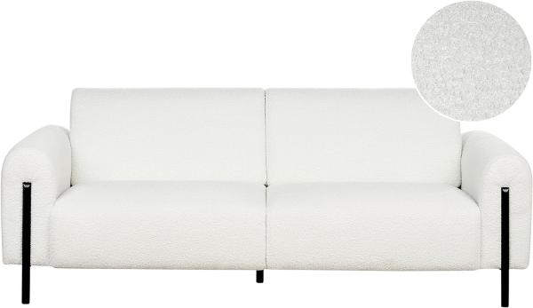 3-Sitzer Sofa Bouclé weiß ASKIM