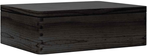 vidaXL Aufbewahrungsbox Holzkiste mit Deckel Schwarz 40 x 30 x 13 cm Massivholz Kiefer (1 St)