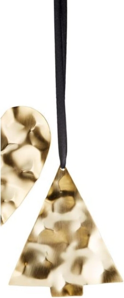 Aqua Weihnachtsanhänger Baum gold, L: 10 cm, B: 8 cm