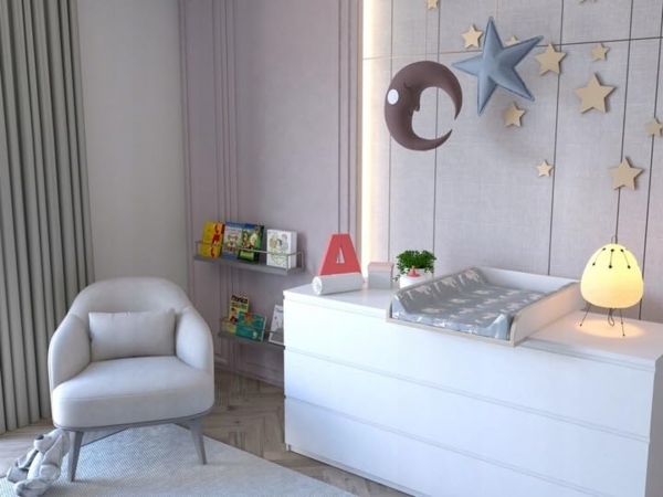 REGALIK Wickelaufsatz für Koppang IKEA 72x50 cm - Abnehmbar Wickeltischaufsatz für Kommode in Asche - Abgeschlossen mit ABS Material 2mm mit Abgerundeten Frontplatten Bild 7