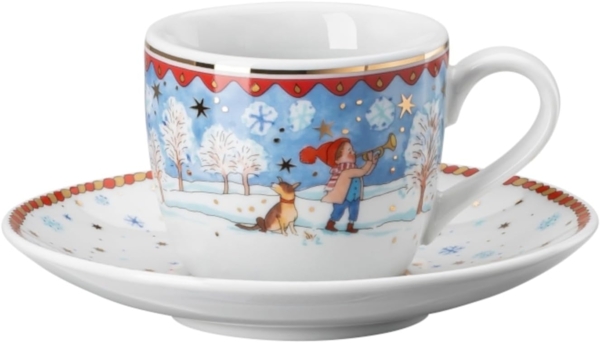 Hutschenreuther Sammelserie 2022 Espressotasse 2-tlg. Weihnachtsa.