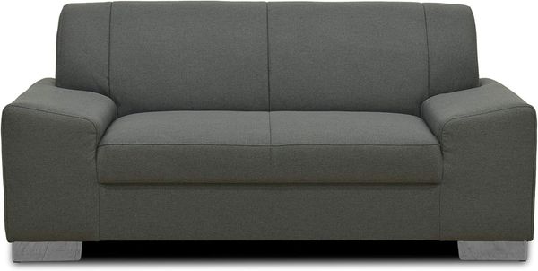 DOMO Collection Sofa Alisson, 2er Couch, 2-Sitzer, 2er Garnitur, 164 x 83 x 75 cm, Polstergarnitur in grau