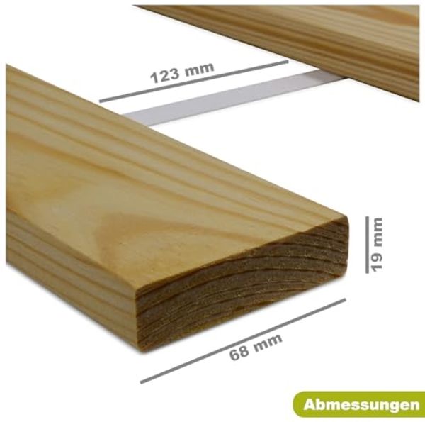 Lattenrost Lattenrost Rollrost Bettrost Lattenrahmen Kiefer Holz Massiv Bett, Furnify Bild 4