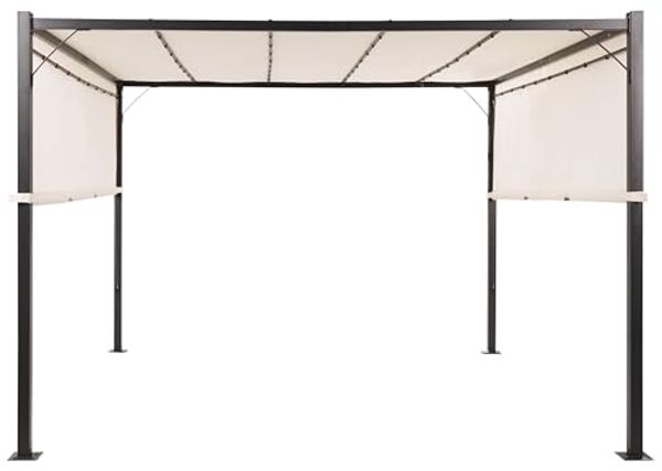 Garten-Pergola Mit LED-Beleuchtung Beige PARGA