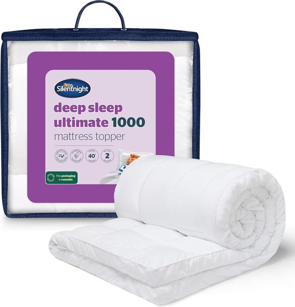 Silentnight Ultimate Deep Sleep Topper - Extra dicker tiefer Matratzentopper Luxus Baumwolle Weich - Maschinenwaschbar Unterstützung Bettauflagen Bezüge Pad
