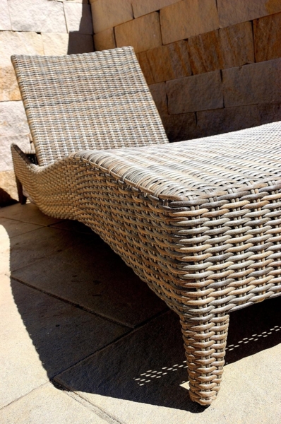 Ragnarök Möbel-Design Gartenliege Sonnenliegen Set, 3-teilig, Kopfteil in 5 Stufen verstellbar, Auflagen ca. 16 cm dick Bild 3