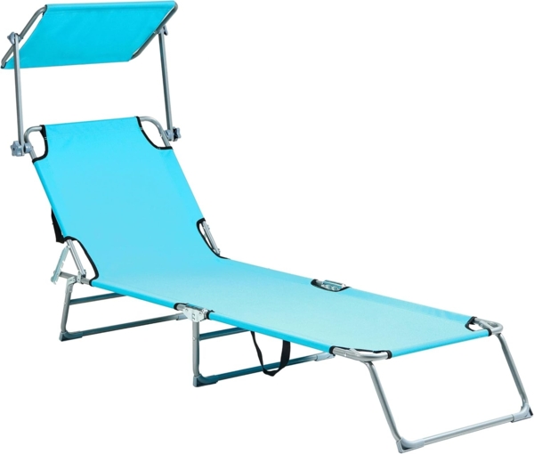 Sonnenliege FOLIGNO Metall Türkis