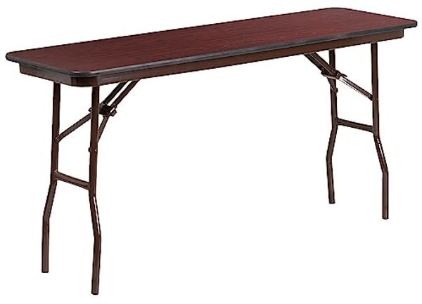 Flash Furniture Frankie Trainingstisch, 152 cm, Mahagoni, Melamin, Laminat, zusammenklappbar