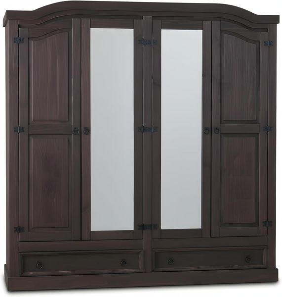 4-türiger Kiefer Kleiderschrank New Mexico kolonial