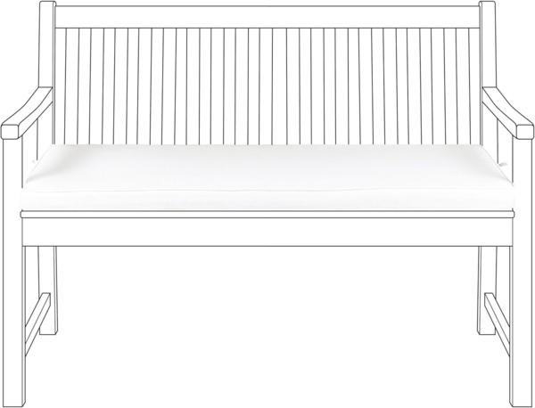 Sitzbankpolster Kissen Ohne Muster VIVARA 112 x 54 cm Cremeweiß