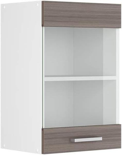 Vicco Küchenschrank R-Line Hängeschrank Unterschrank Küchenzeile Küchenunterschrank Arbeitsplatte, Möbel verfügbar in anthrazit und weiß (edelgrau ohne Arbeitsplatte, Hängeglasschrank 40 cm)