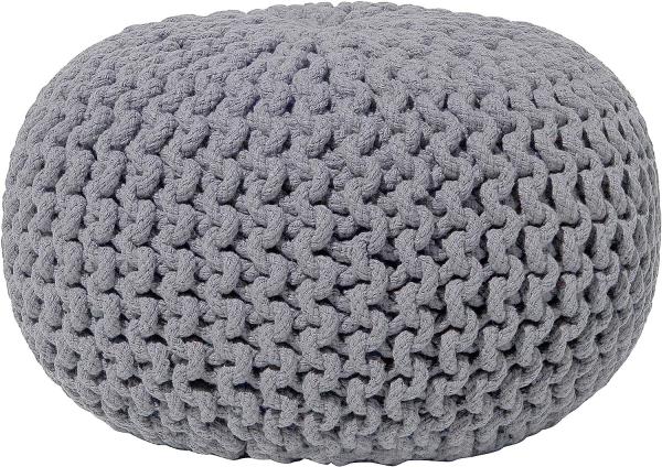 Pouf dunkelgrau ⌀ 40 cm CONRAD