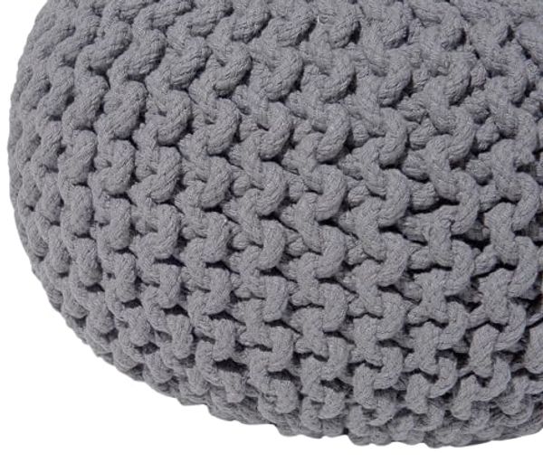 Pouf dunkelgrau ⌀ 40 cm CONRAD Bild 5