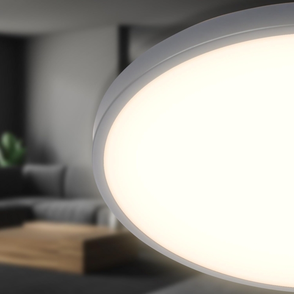 BRILONER - LED Deckenlampe mit Dekorblende, warmweiße Lichtfarbe, 17,5W, 2400lm, LED Lampe, Deckenleuchte, Wohnzimmerlampe, Küchenlampe, Deckenbeleuchtung, Flurlampe, 33x6 cm (DxH), Anthrazit Bild 5