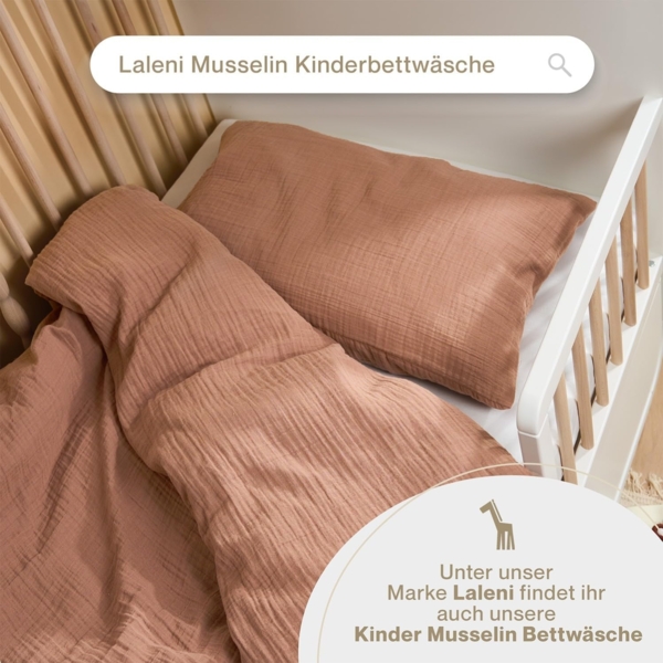 Blumtal Bettwäsche Musselin 100% Baumwolle im Set, Kopfkissenbezug & Deckenbezug, 3 teilig Bild 7