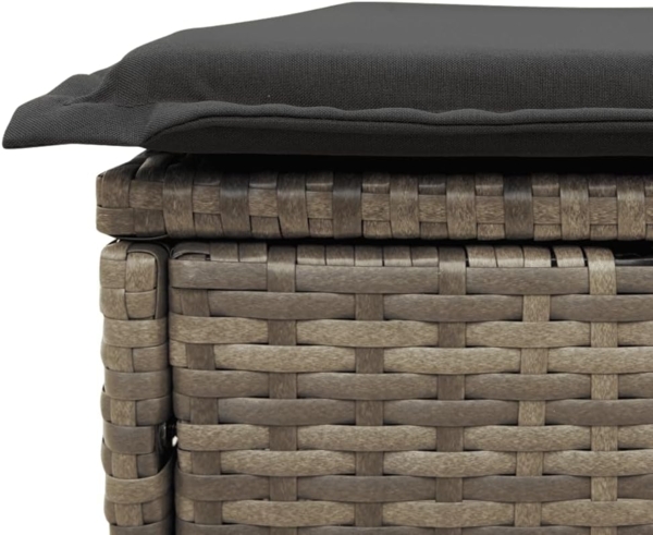 vidaXL 6-tlg. Garten-Sofagarnitur mit Kissen Grau Poly Rattan 3249199 Bild 9