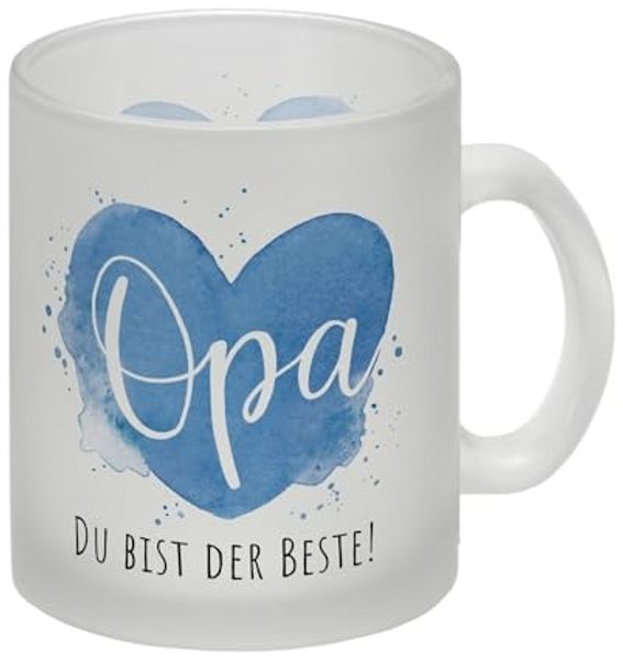 speecheese Tasse Bester Opa Glas Tasse mit Spruch Opa Du bist der Beste