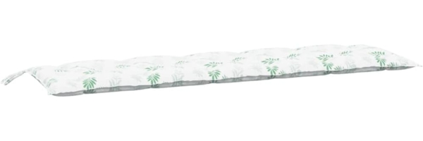 vidaXL Gartenbank-Auflage Blattmuster 180x50x7 cm Oxford-Gewebe 361636