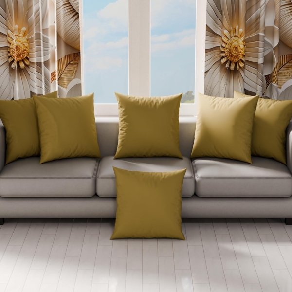 PETTI Artigiani Italiani – 2er-Set Kissenbezüge 60X60 cm aus Mikrofaser, Zierkissenbezüge für Schlafzimmer & Sofa, Uni Schlamm,100 % Made in Italy Bild 3