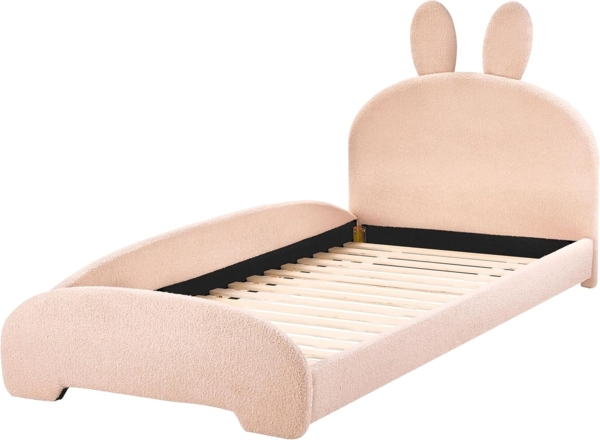 Kinderbett Kaninchen Bouclé PERROS 90 x 200 cm Beige Bild 5