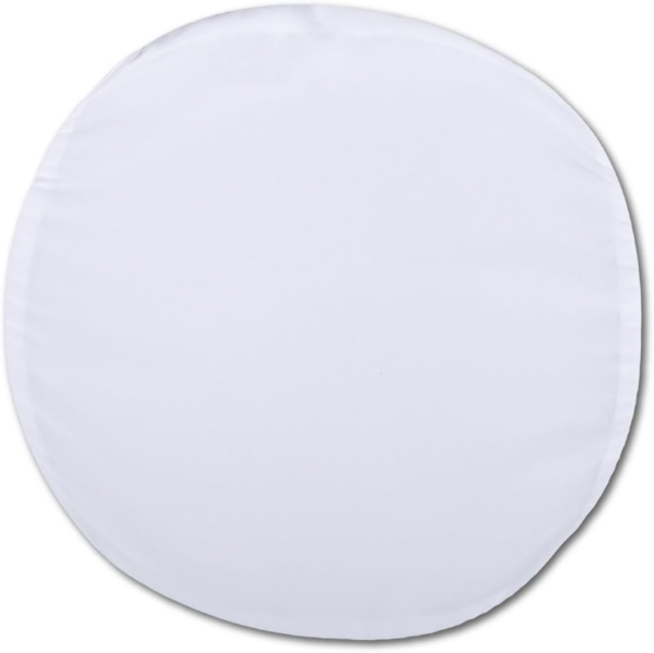 Kissenhülle Dekokissen Kissenbezug Microfaser - viele Größen und Farben Weiß Ø 40 cm